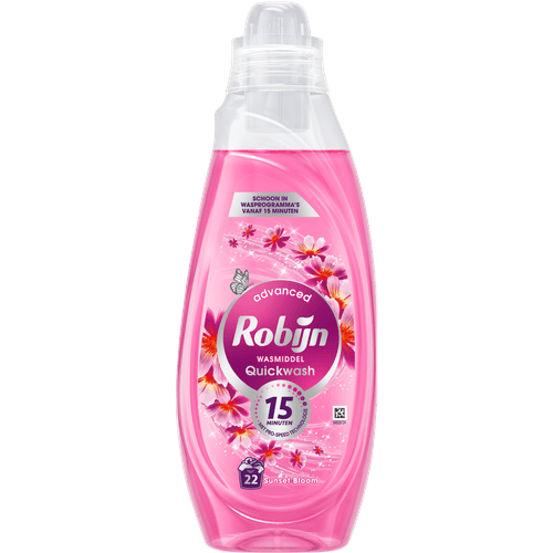 Foto van Robijn Vloeibaar wasmiddel quickwash sunset bloom 22 wasb. op witte achtergrond