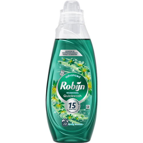 Foto van Robijn Vloeibaar wasmiddel quickwash spring blossom 22 wasb. op witte achtergrond