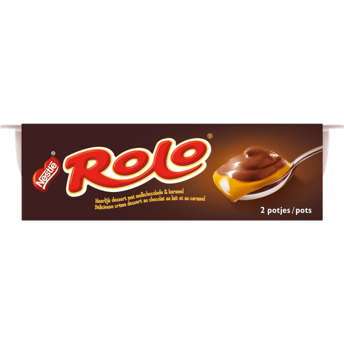 Foto van Nestlé Rolo crème op witte achtergrond