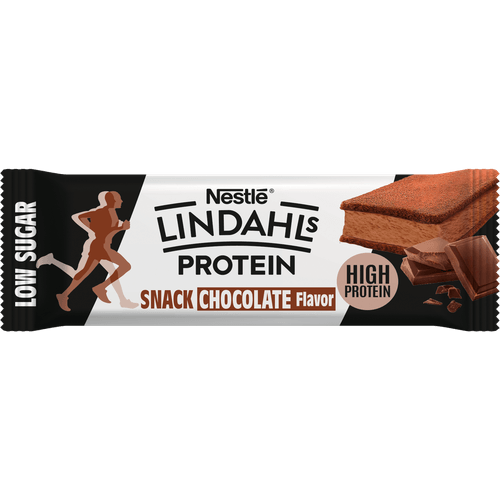 Foto van Lindahls Protein snack cacao op witte achtergrond