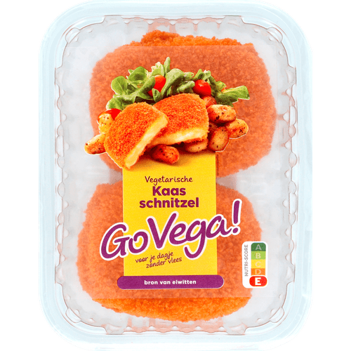 Foto van Go Vega Kaasschnitzel 2 stuks op witte achtergrond