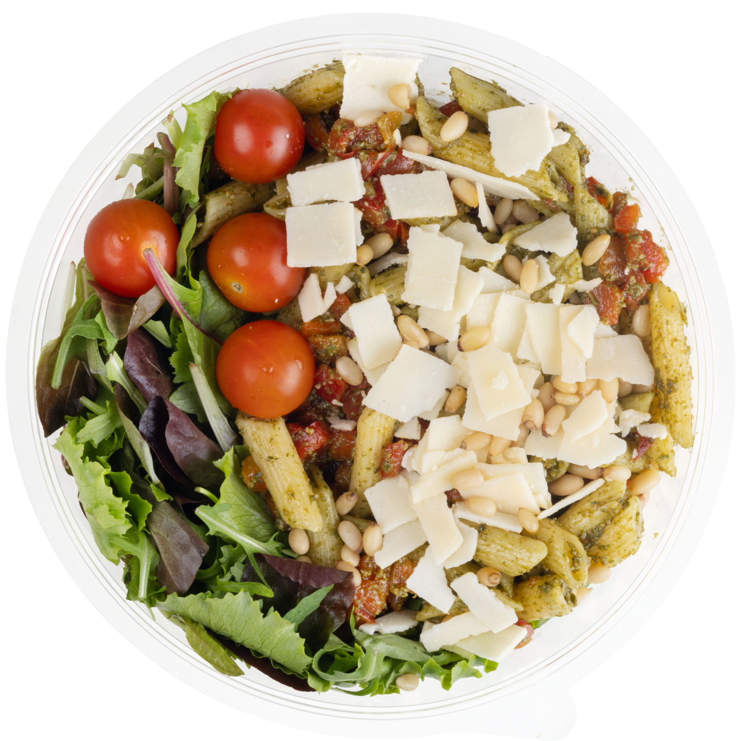 Lunchsalade pasta pesto