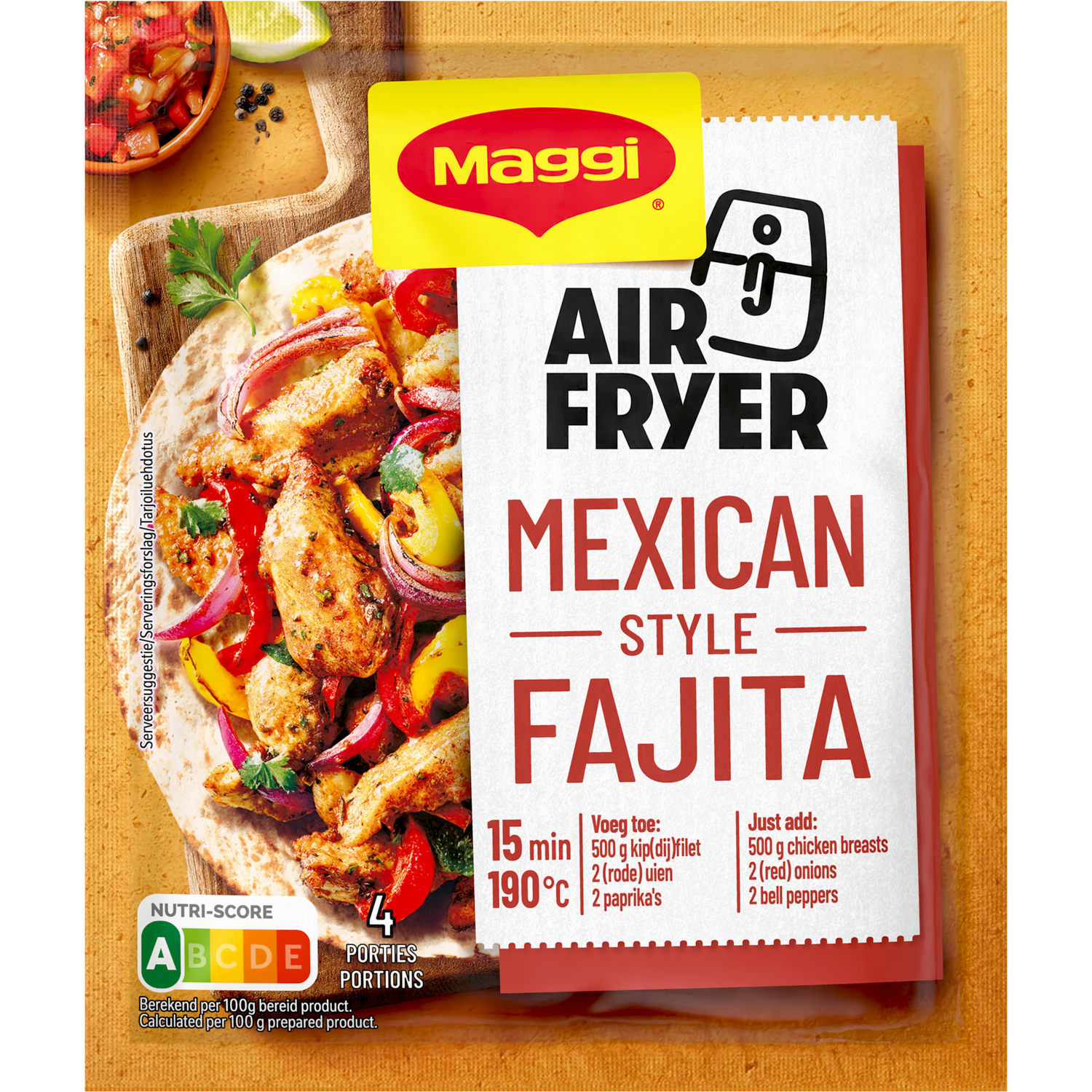 Maggi Kruidenmix airfryer wrap it fajita