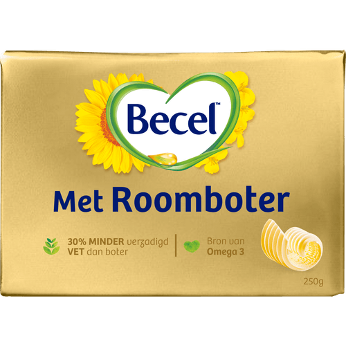Foto van Becel Met roomboter op witte achtergrond
