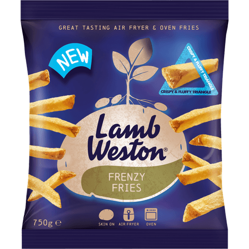 Foto van Lamb Weston Frenzy fries natural op witte achtergrond