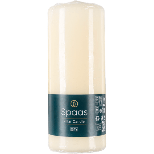 Foto van Spaas Stompkaars 15 cm ivoor op witte achtergrond