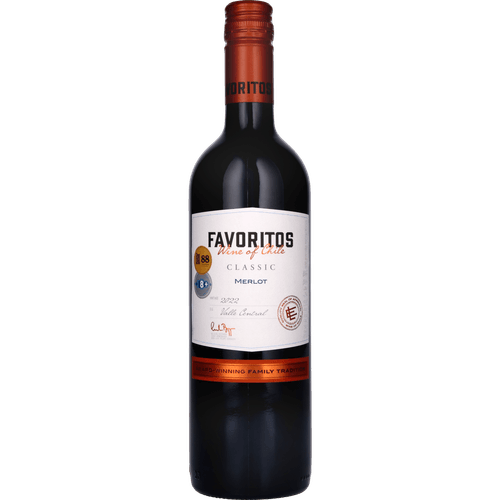 Foto van Favoritos Classic merlot op witte achtergrond