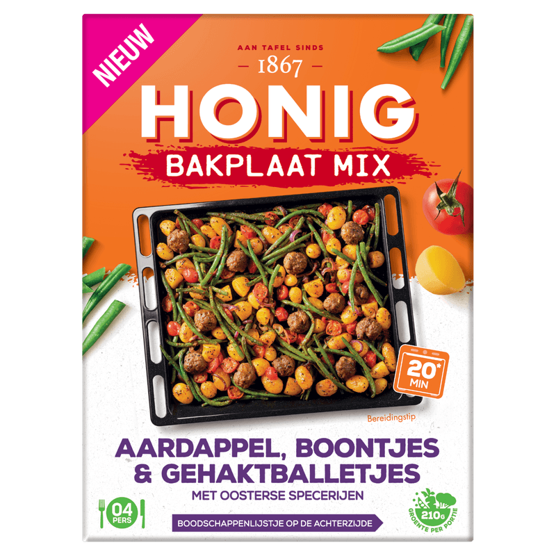 Honig Bakplaat mix boontjes&gehaktballetjes