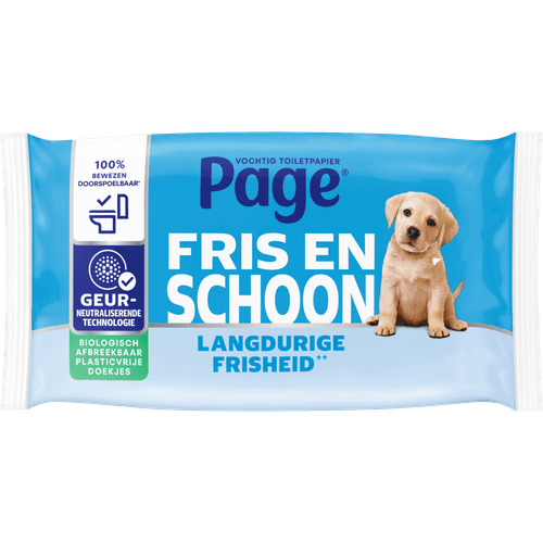 Foto van Page Vochtig toiletpapier compleet schoon op witte achtergrond