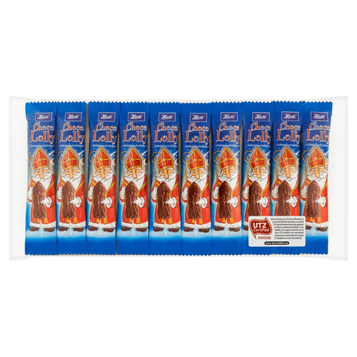 Foto van Heinerle Chocolade lollies op witte achtergrond