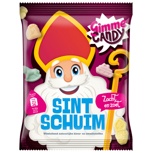 Foto van Gimme Candy Sint schuimpjes op witte achtergrond
