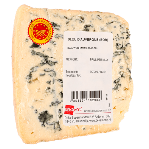 Foto van DekaVers Bleu d'Auvergne op witte achtergrond