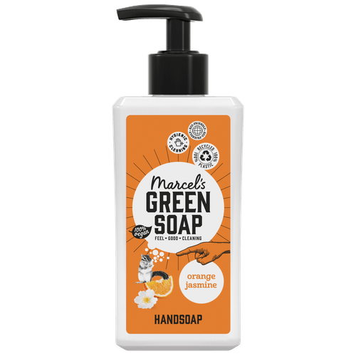 Foto van Green Soap Handzeep orange&jasmin op witte achtergrond