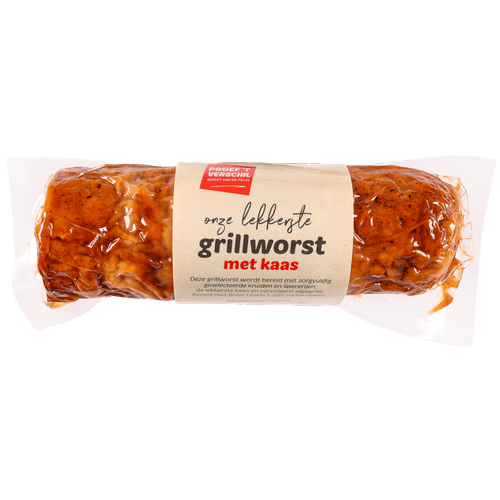 Foto van Proef 't Verschil Grillworst kaas op witte achtergrond