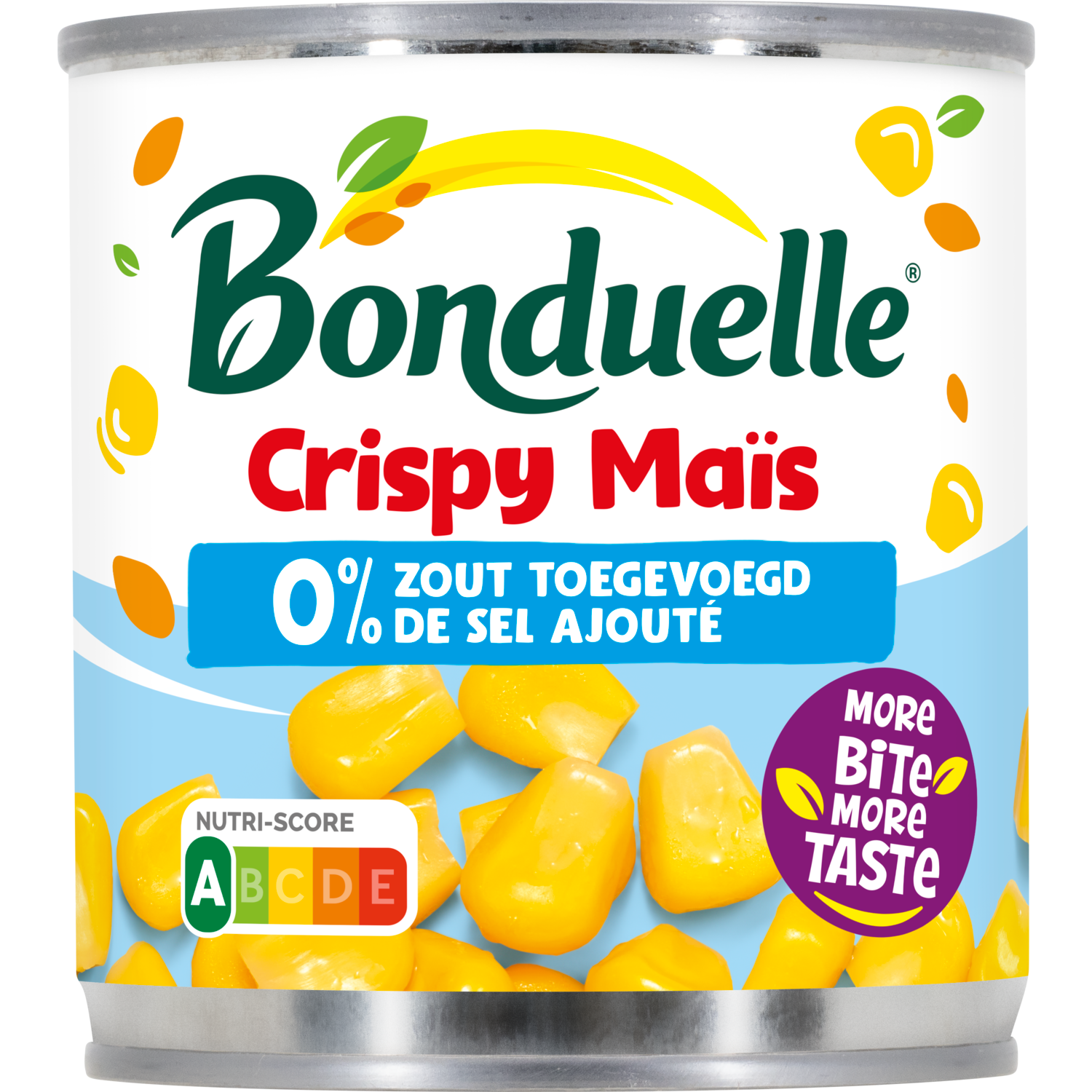 Bonduelle Crispy mais 0% zout toegevoegd