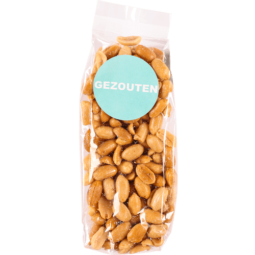 Foto van DekaMarkt Pindas gezouten op witte achtergrond