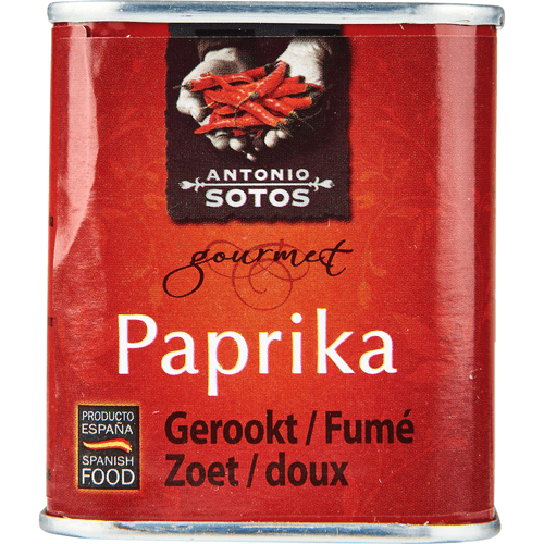 Foto van Antonio Sotos Paprikapoeder gerookt zoet op witte achtergrond
