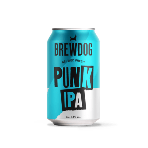 Foto van Brewdog Punk ipa op witte achtergrond