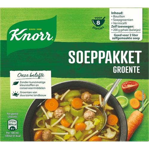 Foto van Knorr Soeppakket op witte achtergrond