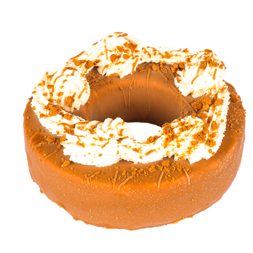 Foto van DekaVers Speculoos ijstaart op witte achtergrond