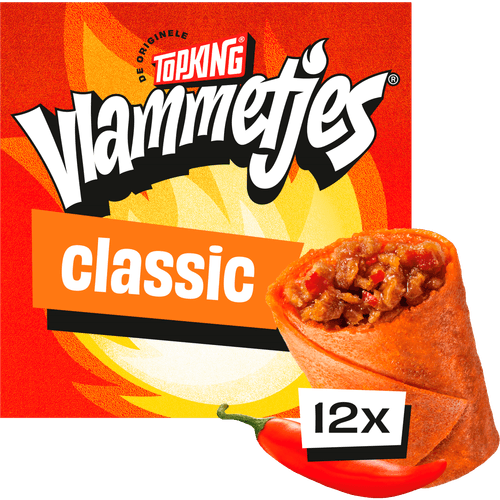 Foto van Topking Vlammetjes 12 stuks op witte achtergrond