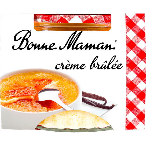 Foto van Bonne Maman Creme brulee 2 stuks op witte achtergrond
