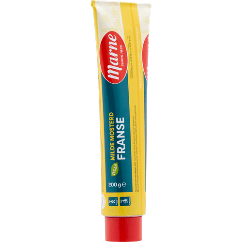 Foto van Marne Mosterd frans op witte achtergrond