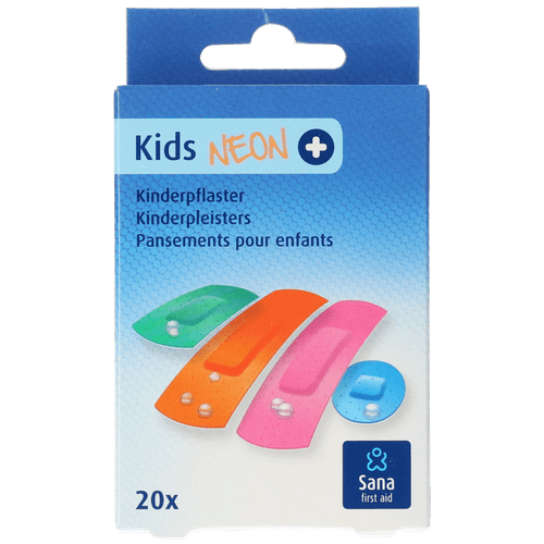 Foto van Sana First Aid Pleisters junior, 20 stuks op witte achtergrond