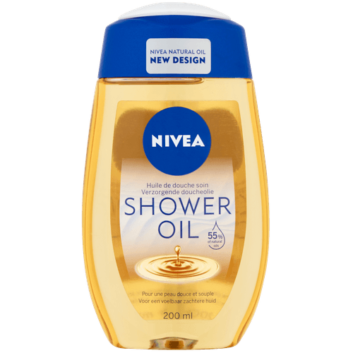 Foto van Nivea Doucheolie natural oil op witte achtergrond