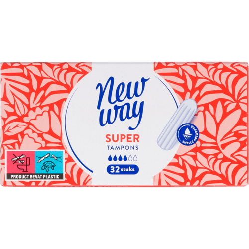 Foto van New Way Tampons superior op witte achtergrond