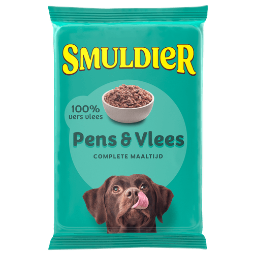 Foto van Smuldier Pens en vlees compleet op witte achtergrond