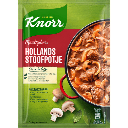 Foto van Knorr Kruidenmix voor stoofpotje op witte achtergrond