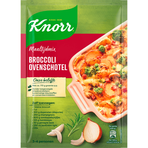 Foto van Knorr Mix voor ovenschotel broccoli op witte achtergrond