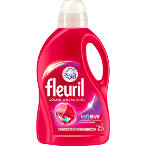 Foto van Fleuril Vloeibaar wasmiddel gel color 29 wasbeurten op witte achtergrond