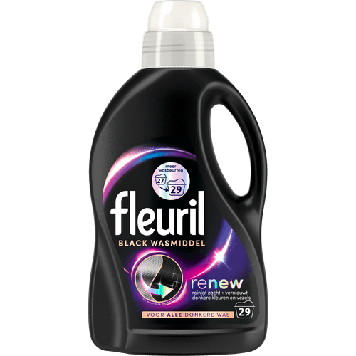 Foto van Fleuril Vloeibaar wasmiddel gel black 29 wb op witte achtergrond