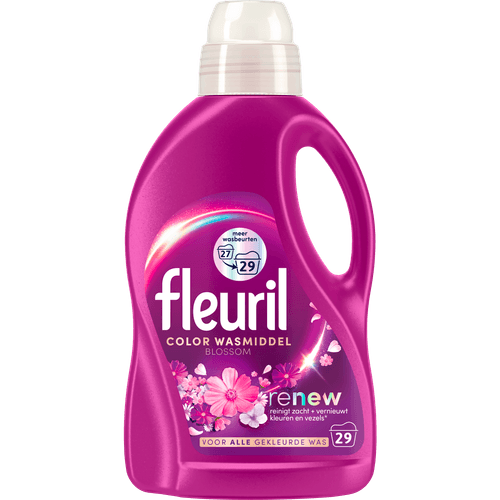 Foto van Fleuril Vloeibaar wasmiddel gel color blossom 29 wb op witte achtergrond