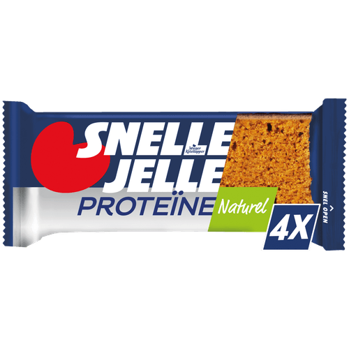 Foto van Snelle Jelle Ontbijtkoek Proteine naturel 4 st. op witte achtergrond