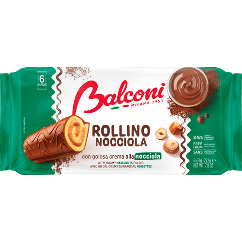 Foto van Balconi Rollino nocciola op witte achtergrond