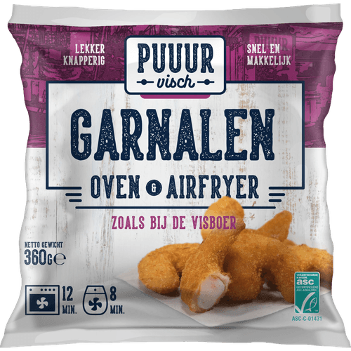 Foto van PUUUR VISCH Garnalen op witte achtergrond