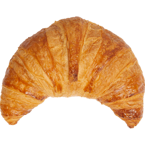 Foto van Vers afbak Roomboter croissant groot op witte achtergrond