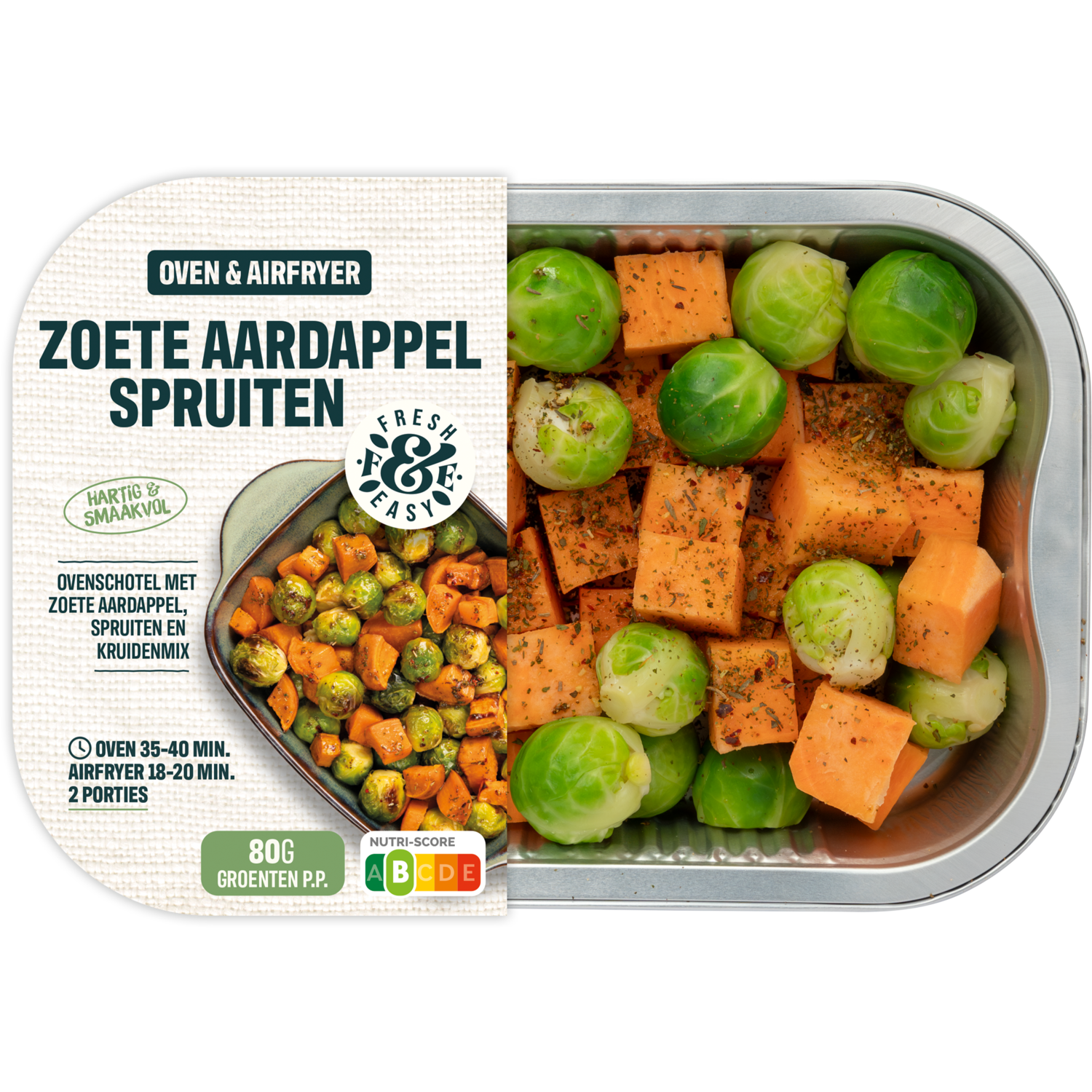 Fresh & easy Ovenschotel zoete aardappel spruiten