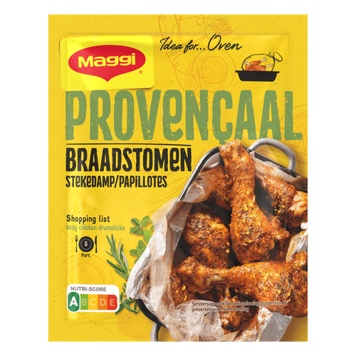 Foto van Maggi Braadstomen kip provencaal op witte achtergrond