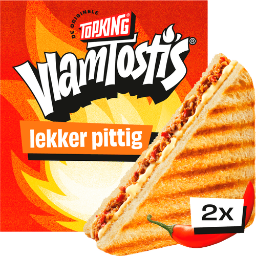 Foto van Topking Vlamtosti 2 stuks op witte achtergrond