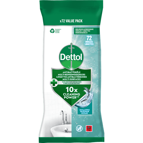 Foto van Dettol Multi reinigingsdoekjes ocean op witte achtergrond