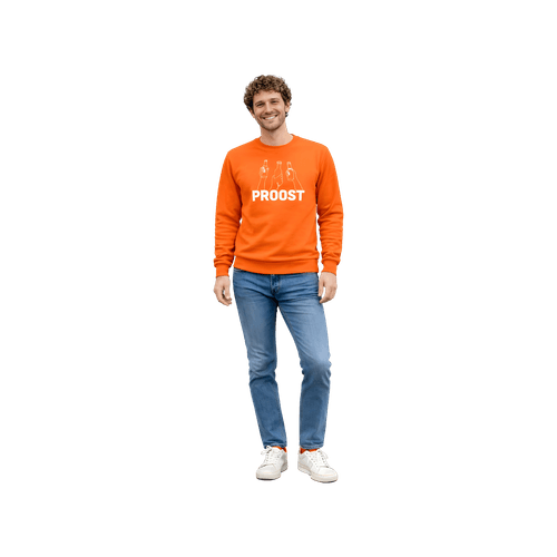 Foto van Koningsdag sweater maat s t/m xl assorti op witte achtergrond