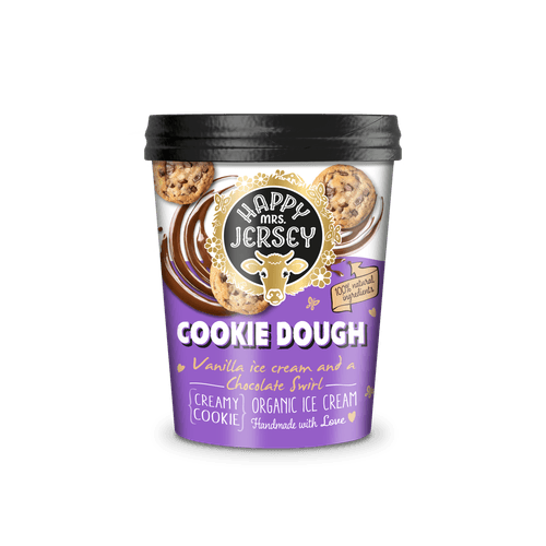 Foto van HAPPY MRS JERSEY Bio cookie dough op witte achtergrond