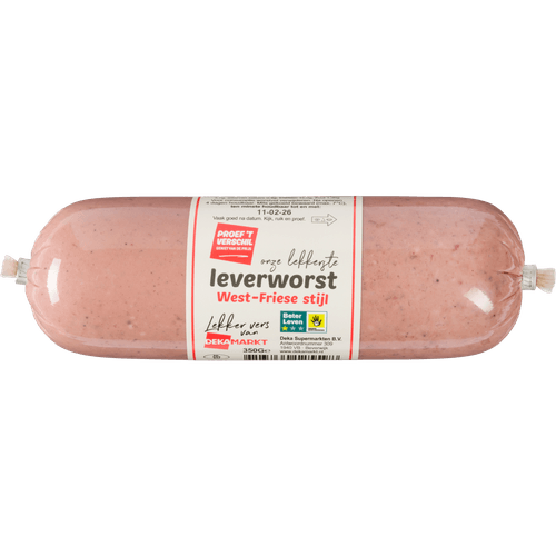 Foto van DekaMarkt Leverworst west-friese stijl op witte achtergrond