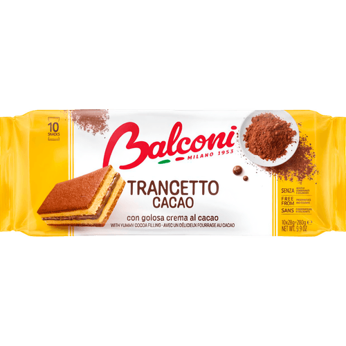Foto van Balconi Trancetto chocolade op witte achtergrond