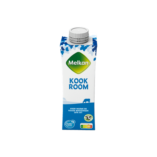 Foto van Melkan Kookroom 20% vet op witte achtergrond