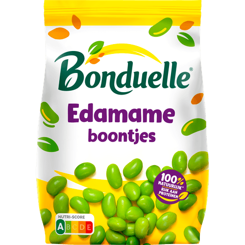 Foto van Bonduelle Edamamebonen op witte achtergrond